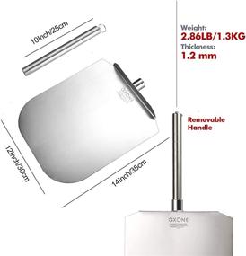 img 2 attached to 12x14 Stainless Steel Pizza Peel with 10" Handle - Easy to Store & Removable Metal Pizza Paddle