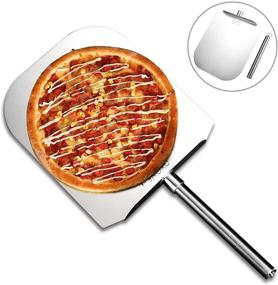 img 4 attached to 12x14 Stainless Steel Pizza Peel with 10" Handle - Easy to Store & Removable Metal Pizza Paddle