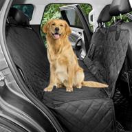 🐾 waterproof dog car seat cover with mesh window - non-slip rear seat protector for kids and pets - scratchproof, water resistant - universal fit for trucks, suvs, and sedans logo