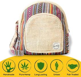 img 2 attached to Core Hemp Mini Backpack Compartments Women's Handbags & Wallets