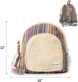 img 3 attached to Core Hemp Mini Backpack Compartments Women's Handbags & Wallets