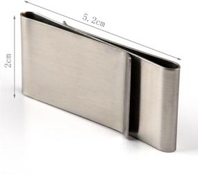 img 3 attached to Silver Rectangle Money Silver MC1023 Men's Accessories and Wallets, Card Cases & Money Organizers