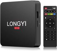 longyi super android tv box 10.0 2gb ram 16gb rom allwinner h3 quad-core 3d/4k/tf card/h.265/usb 2.0/2.4g wifi smart tv box logo