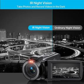 img 1 attached to 🎥 High Quality Video Camera Camcorder for Vlogging - Full HD 1080P, Night Vision, Remote Control & 2 Batteries Included