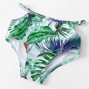 img 2 attached to Stylish Matching Swimwear 👙 with Printed Ruffles: IFFEI Women's Clothing