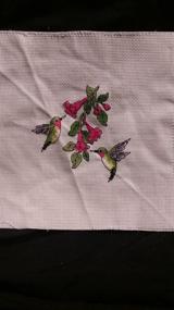 img 3 attached to Learn-A-Craft Hummingbird Duo Counted Cross-Stitch Kit - 6x6 inches