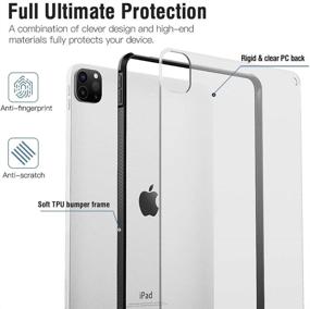 img 2 attached to 📱 Dadanism Clear Case for New iPad Pro 11 inch 2021 (3rd Gen) - TPU Air-Pillow Edge Bumper Cushion Transparent Hard PC Shell Back - Supports 2nd Gen APPLE Pencil Charging - Black