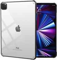 📱 dadanism clear case for new ipad pro 11 inch 2021 (3rd gen) - tpu air-pillow edge bumper cushion transparent hard pc shell back - supports 2nd gen apple pencil charging - black logo