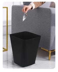 img 1 attached to 🗑️ Feiupe 1.6 Gallon Small Square Trash Can Bathroom Wastebasket Garbage Bin for Kitchen Office