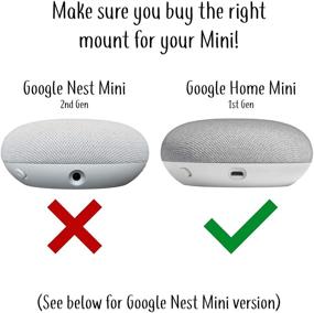img 3 attached to 🔌 Dot Genie Google Home Mini (1st Gen) Outlet Wall Mount Hanger Stand - Sleek and Hassle-Free No Cord Wrap Design - USA Designed (Black)
