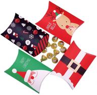 christmas party favor boxes, festive santa cardstock candy boxes - set of 24 logo
