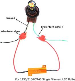 img 3 attached to 🔌 iJDMTOY 50 Вт 6 Ом резисторы нагрузки: быстрое решение для гиперскоростной мигалки в светодиодных лампочках указателя поворота