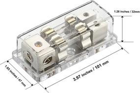 img 1 attached to Freajoin 4/8 AWG AGU Fuse Holder Fuse Distribution Block 4 GA in to 2 x 8 GA Out with 2PCS 100A Gold-Plated Fuses