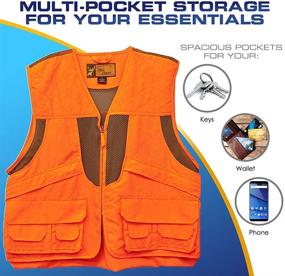 img 2 attached to TrailCrest Kid's Orange Safety Deluxe Front Loader 🧒 Vest – High Visibility for Deer Hunting, Construction, and Engineers