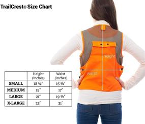 img 1 attached to TrailCrest Kid's Orange Safety Deluxe Front Loader 🧒 Vest – High Visibility for Deer Hunting, Construction, and Engineers