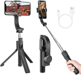 img 4 attached to Neewer 1-Axis Handheld Gimbal Stabilizer with Wireless Remote for iPhone 12/11 📸 Pro Max/X/XR, Galaxy S20+/S20, Huawei P40 Pro - Auto Balance, Anti-shake, Pan-tilt Tripod included