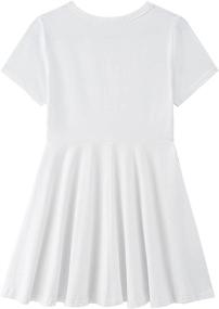 img 3 attached to LYXIOF Skater Casual Girls' Dress with Twirly Sleeves