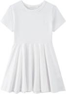 lyxiof skater casual girls' dress with twirly sleeves logo