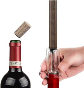 img 3 attached to 🍷 Wine Accessory Set: CC-Show Stainless Steel Needle Cork Remover, Easy Air Pump Opener for Personalized Operation. Support Everyone to Become a Professional Bartender! (Wood)