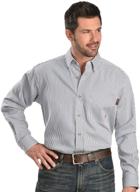 ariat men's solid silver shirt: sleek elegance for stylish men logo