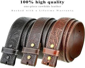 img 1 attached to Supreme Quality Fullerton 382000 Genuine Leather Tooled Men's Belt Accessories