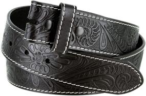 img 2 attached to Supreme Quality Fullerton 382000 Genuine Leather Tooled Men's Belt Accessories