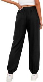 img 1 attached to Saloogoe Women's Baggy High Waisted Fall Pants with Pockets: Stylish Sweatpants for Comfortable Jogging