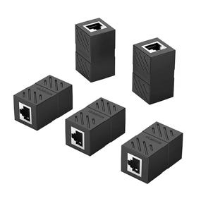 img 4 attached to UGREEN Разъем RJ45 Ethernet удлинитель (5 штук) - адаптер Cat7 Cat6 Cat5e женский-женский, черный