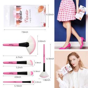 img 2 attached to 💄 Daxstar Makeup Brushes 32pcs: Premium Pink Brush Set for Full Make-up; Blush, Concealer, Highlight, Contour, Lip Brush & More – Style and Beauty Tools for Girlish Glam – Portable Travel Set