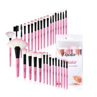 💄 daxstar makeup brushes 32pcs: premium pink brush set for full make-up; blush, concealer, highlight, contour, lip brush & more – style and beauty tools for girlish glam – portable travel set logo