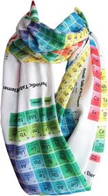 img 2 attached to 🔬 Geek-Chic Etwoa Chemistry Periodic Table Colorful Infinity Scarf - Stand Out in Style!