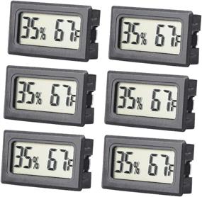 img 4 attached to 🌡️ Autidefy 6-Pack Mini Digital Temperature Humidity Meters Gauge Indoor Thermometer Hygrometer LED Display Fahrenheit (℉) for Humidors, Greenhouses, Incubators, Reptile Care