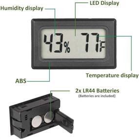 img 3 attached to 🌡️ Autidefy 6-Pack Mini Digital Temperature Humidity Meters Gauge Indoor Thermometer Hygrometer LED Display Fahrenheit (℉) for Humidors, Greenhouses, Incubators, Reptile Care