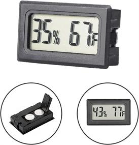 img 2 attached to 🌡️ Autidefy 6-Pack Mini Digital Temperature Humidity Meters Gauge Indoor Thermometer Hygrometer LED Display Fahrenheit (℉) for Humidors, Greenhouses, Incubators, Reptile Care