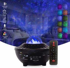 img 4 attached to 🌌 Petit Pois Creations Black Night Light Galaxy Projector with LED Lights - Skylight Star Projector for Bedroom - Party Lights and Night Light for Kids with Bluetooth Speaker - Power Adapter Included