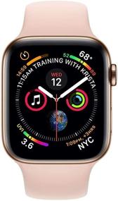 img 2 attached to 📱 Обновленный Apple Watch Series 4 (GPS + Cellular, 40 мм) - золотой корпус из нержавеющей стали с розовым спортивным ремешком.