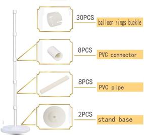 img 2 attached to 🎈Набор для колонки из воздушных шаров - Регулируемая пятифутовая основа стержня с двумя наборами стоек для шаров на пол - Идеально подходит для декорирования на День Рождения, Свадьбу, Вечеринку и Праздники.