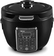 large capacity black aroma professional multi-function cooker - grain, oatmeal, slow cook, saute, steam, timer - 10 cup uncooked/20 cup cooked логотип