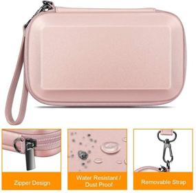img 3 attached to 🌹 Rose Gold Fintie Carry Case for Nintendo 2DS XL/New 3DS XL LL, Protective Hard Shell Travel Cover Pouch for New 3DS XL LL/New 2DS XL Console with Game Slots & Inner Pocket