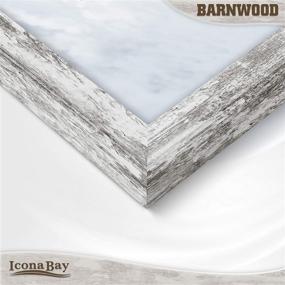 img 1 attached to Icona Bay 11x14 Pony Gray Picture Frame: Rustic Barnwood 🖼️ Collection for Table Top or Wall Mount, 11 x 14 Photo Frame