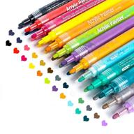 🎨 vibrant 24-color acrylic paint pens: ideal for rock, stone, ceramic, glass, wood, and pumpkin painting. perfect art & craft supplies for kids and adults logo