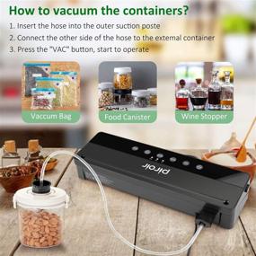 img 2 attached to 🔒 Piroir Food Vacuum Sealer: Ultimate Storage Solution with Bags Starter Kit, LED Indicator Lights, and Food Modes – Includes Vacuum Bag Roll & 5 Bags