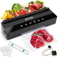 🔒 piroir food vacuum sealer: ultimate storage solution with bags starter kit, led indicator lights, and food modes – includes vacuum bag roll & 5 bags logo
