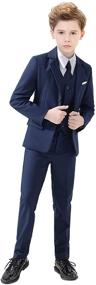 img 4 attached to Boys' Tuxedo Blazer Suit - Formal Outfit for Special Occasions