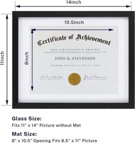 img 3 attached to 🖼️ One Wall 11x14 Document Frame: Display and Protect Diplomas and Certificates Effortlessly!