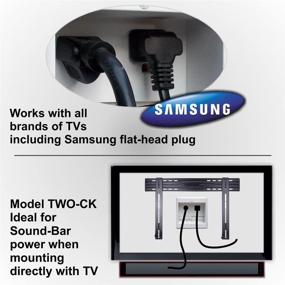 img 2 attached to 🔌 PowerBridge Solutions TWO-CK-16 Dual in-Wall Cable Management for Wall-Mounted TVs with 16 Feet PowerConnect Cable