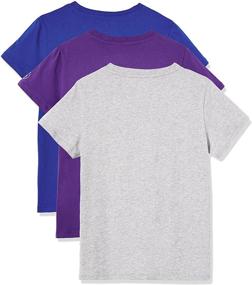 img 2 attached to 👚 Heather Girls' Clothing: Kid Nation's Stylish Short Sleeve Crew Neck Collection