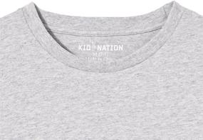 img 1 attached to 👚 Heather Girls' Clothing: Kid Nation's Stylish Short Sleeve Crew Neck Collection