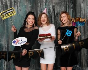 img 3 attached to «🎉 Очаровательные фотоатрибуты для вечеринки на 18-й день рождения - набор из 40 предметов - забавные принадлежности, украшения и сувениры для запоминающихся празднований»