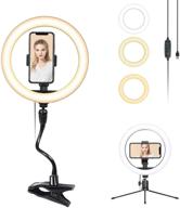 📸 smatree 10-inch led selfie ring light with flex clamp mount, tripod stand and phone holder - dimmable desktop ring light with 3 lighting modes for live streaming, makeup, photography, tiktok, youtube videos and vlogging logo